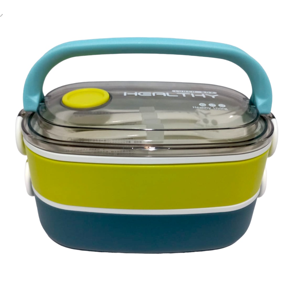 TOKO21GROSIR -- KOTAK MAKAN TERBARU TWOLAYER LUNCHBOX TEDEMEI 1600 ML KODE 8530