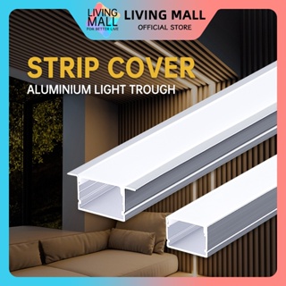 Pelindung Lampu Strip LED 1 Meter / Strip Light Trough / Cover Lampu Aluminium Kap LED Strip