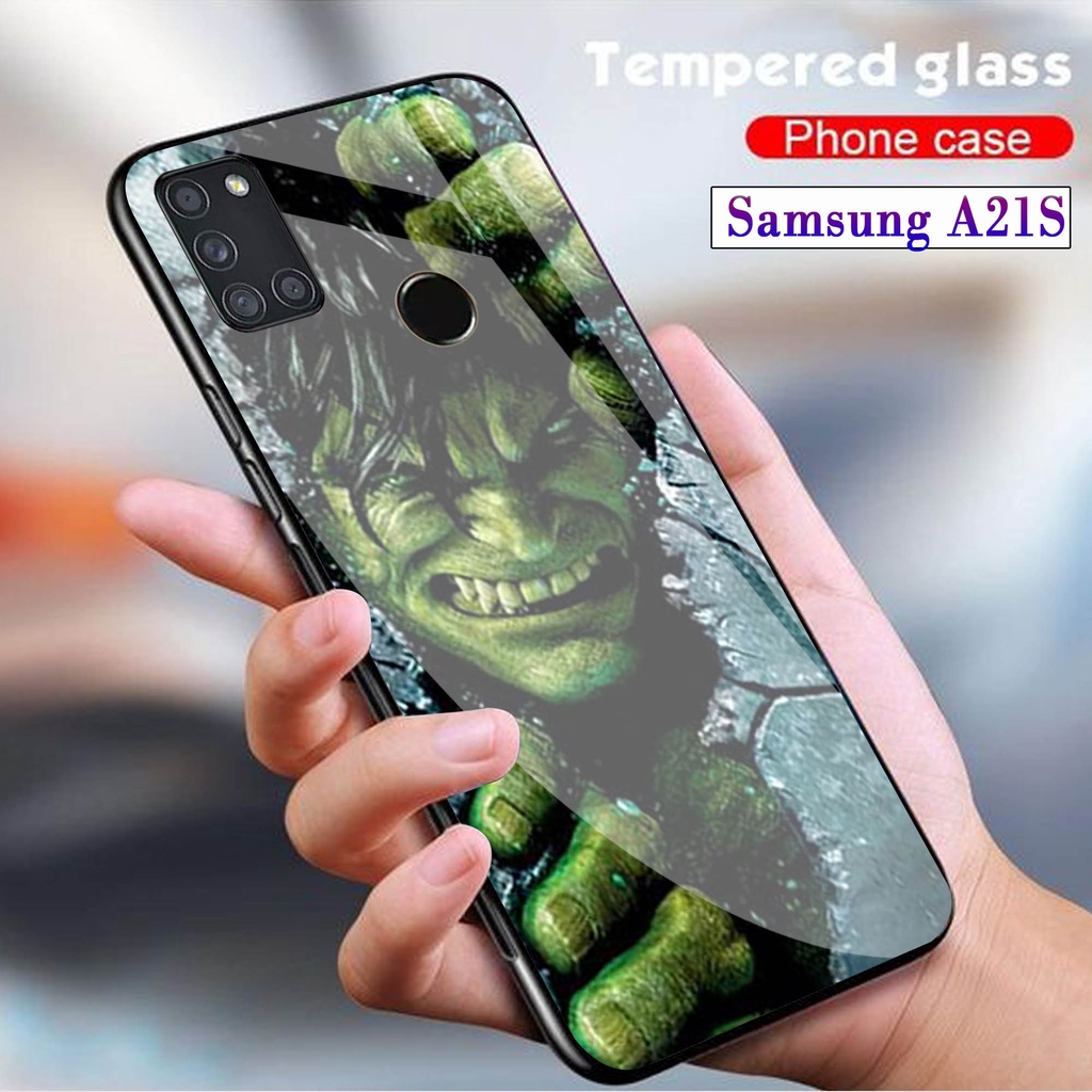 Softcase Glass Kaca SAMSUNG A21S - Case Hp Pelindung Handphone SAMSUNG A21S [ A97]
