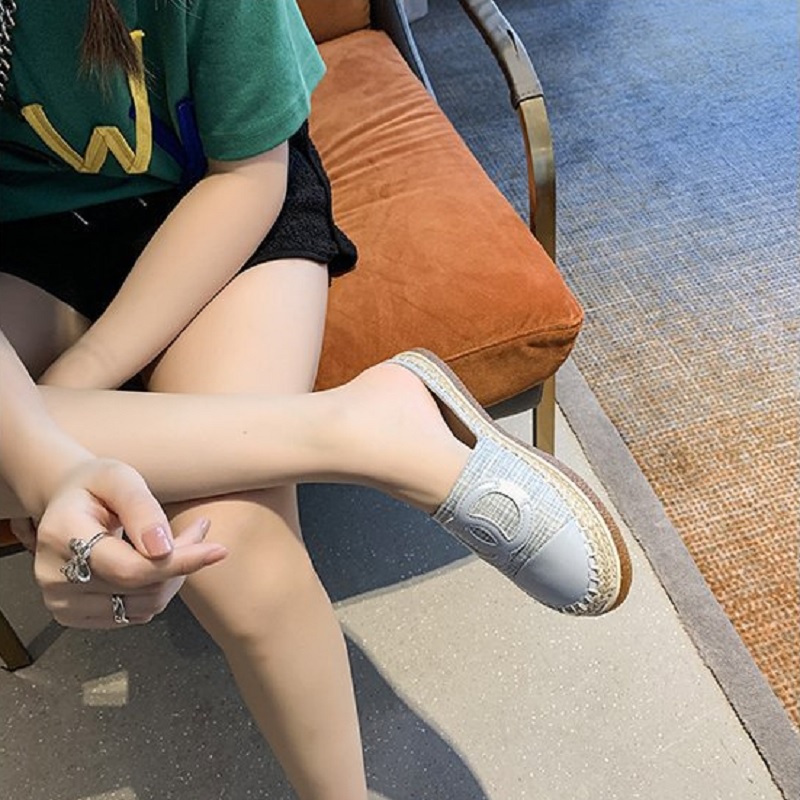 [✅BISA COD] Sandal Import Wanita Much Espadrilles Mules VIRAL 2022 10996