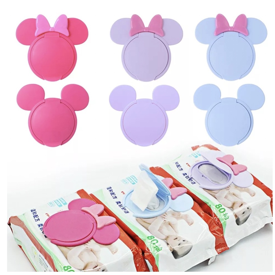 Penutup Tissue Basah Motif Mickey and Minnie / Wet Tissue Cover Reusable Tutup Tisu Basah Premium