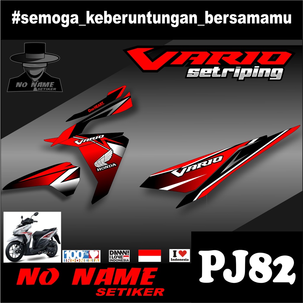 STRIPING VARIO 125 150 racing (pj82) TAHUN 2015 2014 2015 2016 2017 stiker sticker decal