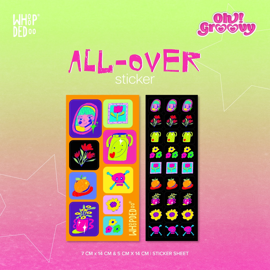 

Sticker Sheet – All Over by WhoopDeDoo