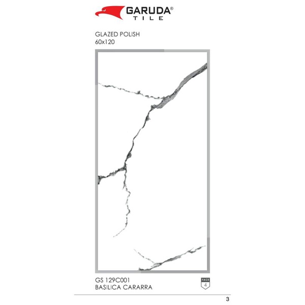 Granite Lantai 60x120,BASILICA CARARA/GLOSSY/GARUDA