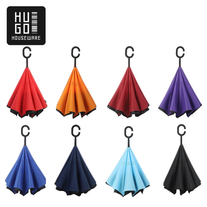 Payung Payung Terbalik Reverse Umbrella Payung Mobil Polos Besar Gagangc Hugo