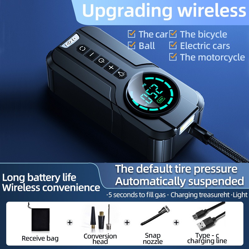 Pompa Ban Mobil Motor Elektrik Fast Charging Bisa Menjadi Power Bank 12V