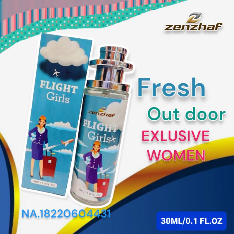 BPOM PARFUM WANITA ZENZHAF FLIGHT GIRLS 30ML