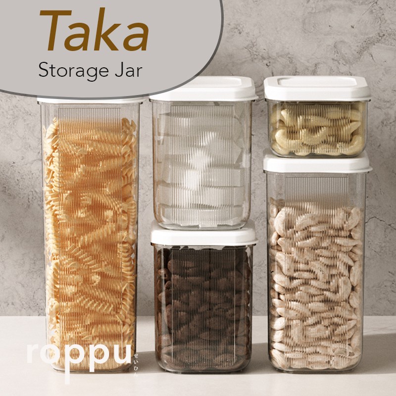 Roppu Toples Kaca Akrilik Makanan Kedap Udara Tempat Snack