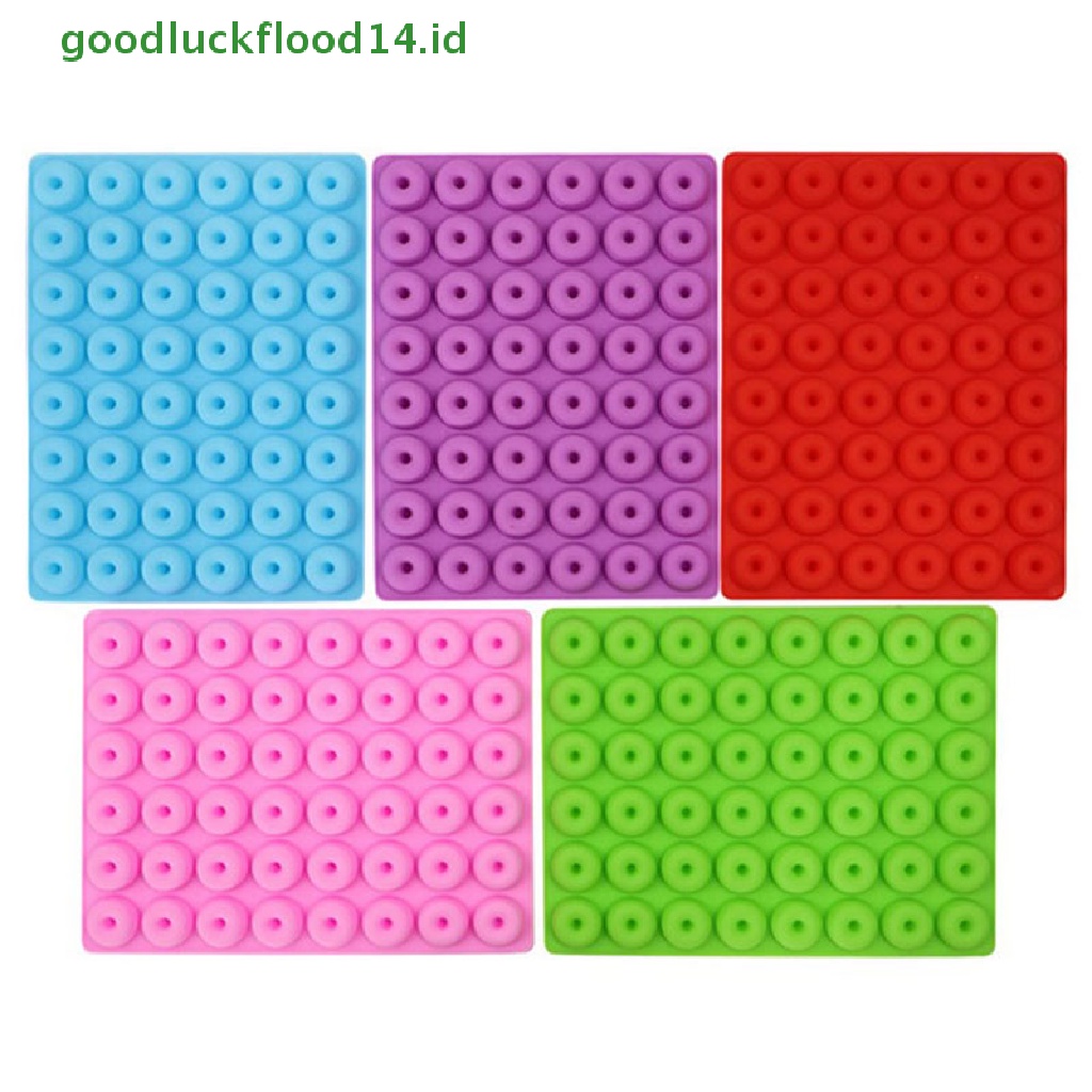 [GOOGFOUR] 48-rongga Fancy Doughnut Chocolate Pan Silicone Mold Alat Cetakan Kue [TOP]