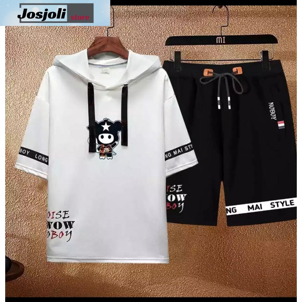 JOSJOLI_STORE/Stelan Hoodie Oise/Satu Stel Atasan dan Bawahan Pria Dewasa/Fit M to XL