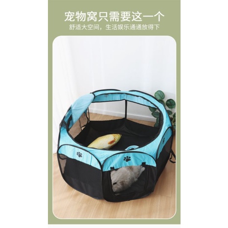 [FREE BONUS]PlayPen Kandang Main Lipat Kucing dan Anjing Foldable Pet Fence