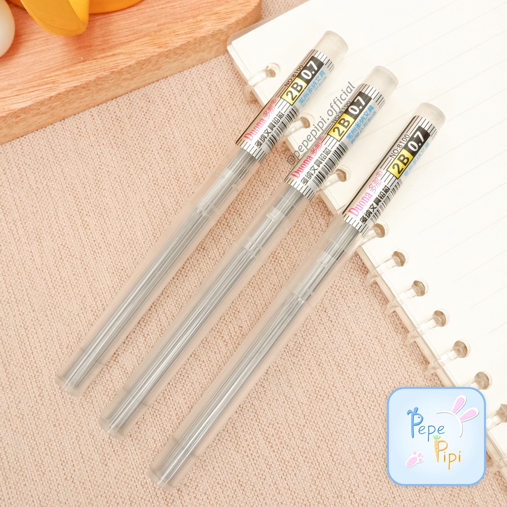 Pensil Refill Duona NO. 8100 Mekanik 2B 0,7 Refill Pensil Isi Ulang Pensil 0.7mm Refil Pensil Pencil