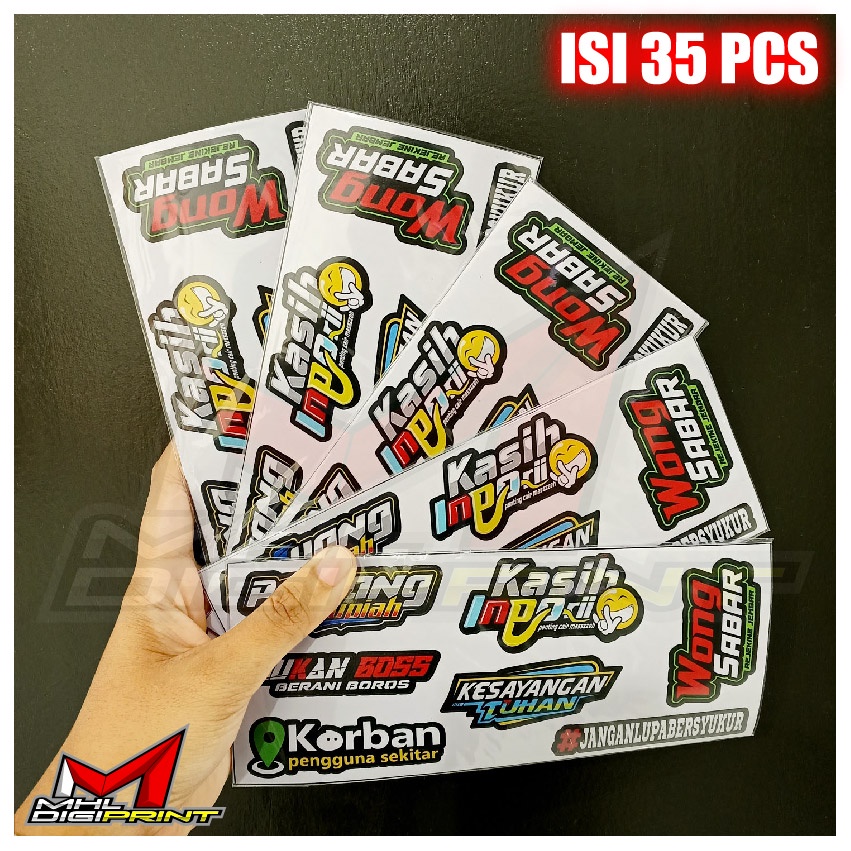 STIKER RACING KATA KATA VIRAL - ISI 35 PCS - KODE H3