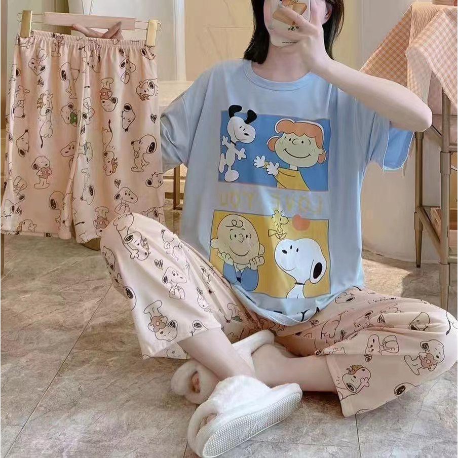 KAWAI BAJU TIDUR PIYAMA SETELAN PIYAMA 3IN1 IMPORT