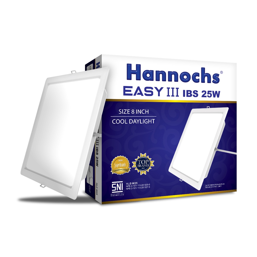 Lampu Downlight LED Hannochs EASY II 25W KOTAK IB