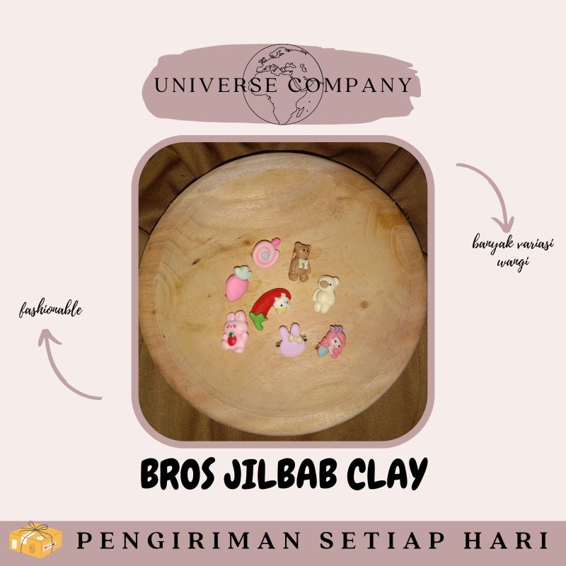 [UC] BROSS JILBAB DARI CLAY / BROSS BAJU CLAY / PIN HIJAB