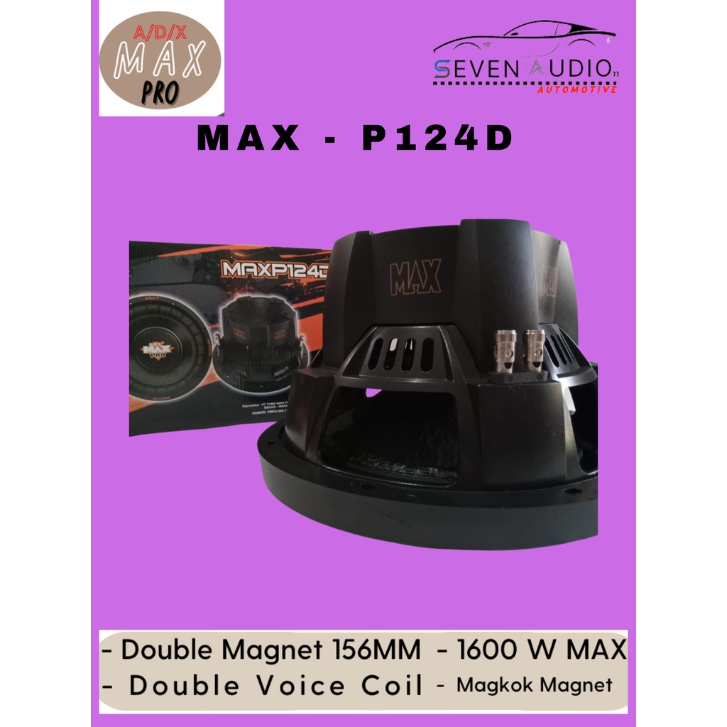 Subwoofer mobil ADX MAX PRO 12 Inch MAXP124D Double Magnet Double Voice Coil -  MAX PRO 12 Inch