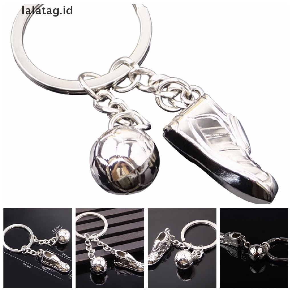 [lalatag] Gantungan Kunci Ring Logam Lucu 3D Baru Keyfob Keren Sepatu Bola Indah Keyrings [ID]