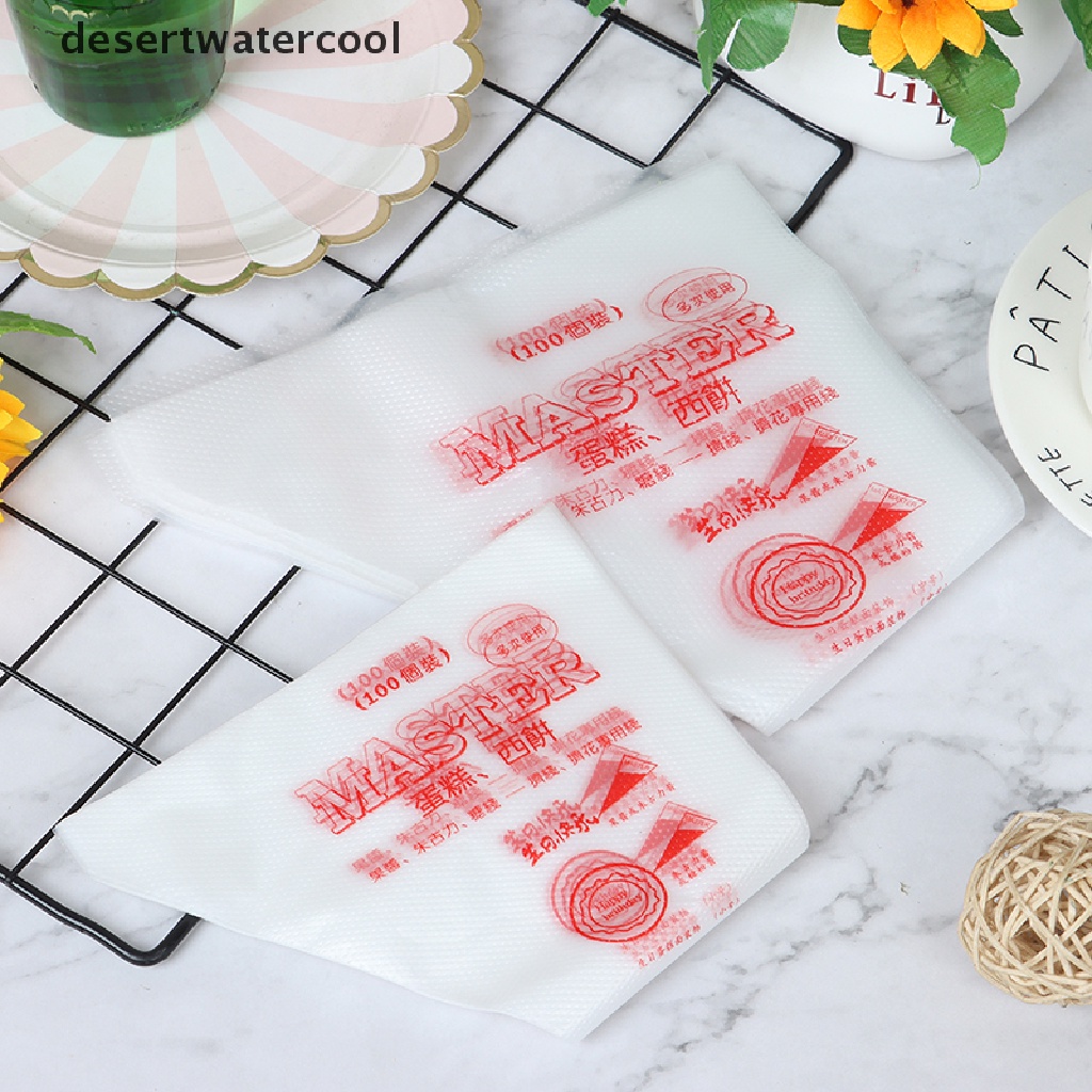 Deid 20pcs Piping Bag Icing Plastik Food Grade Pastry Fondant Kue Decorag Martijn