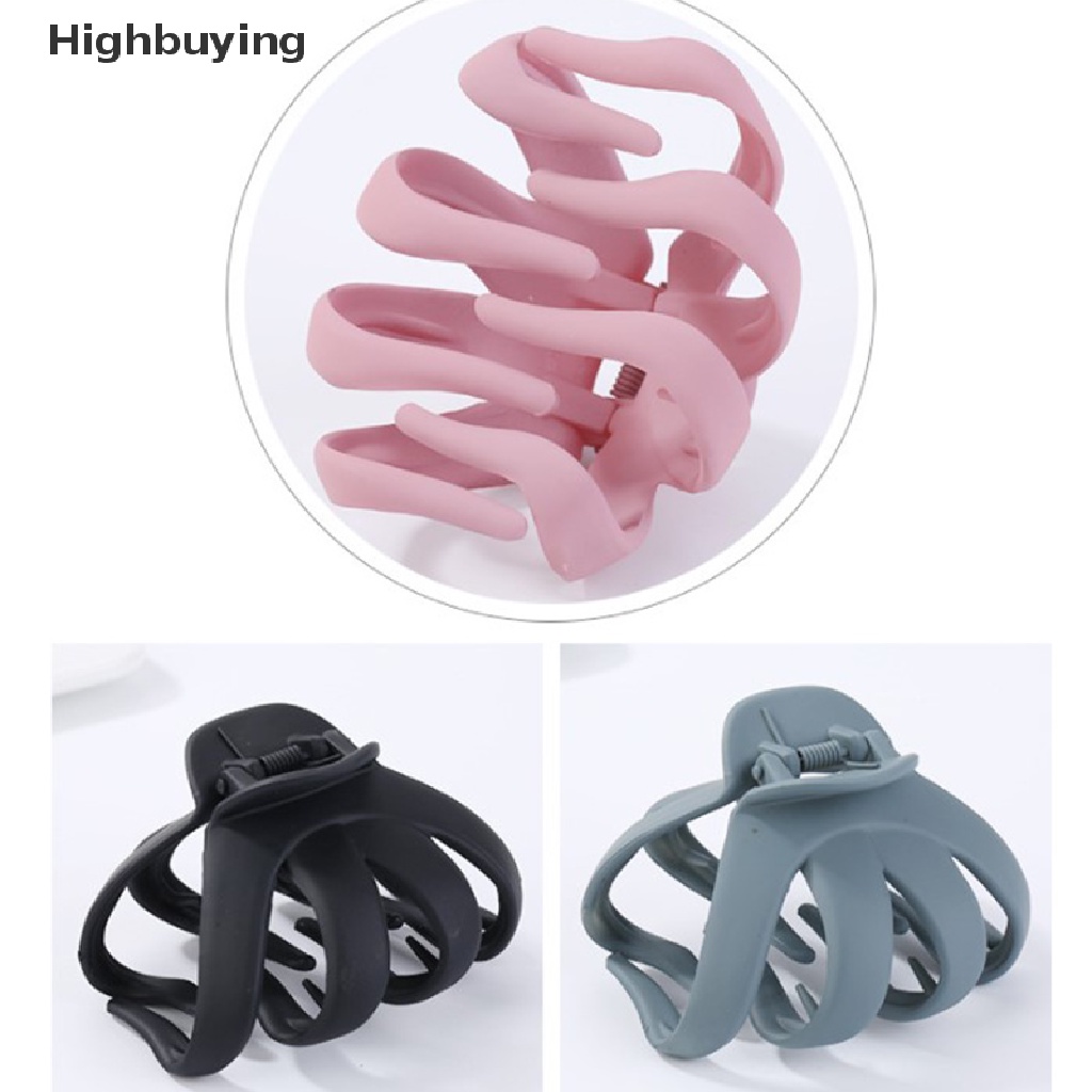 Hbid 1pc Gadis Geometris Rambut Cakar Klem Logam Rambut Kepiting Bentuk Bulan Hair Claw Clip Glory