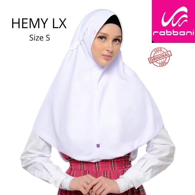 Kerudung Anak Sekolah Hemy LX Uk S Rabbani ORI Jilbab Sekolah Bergo