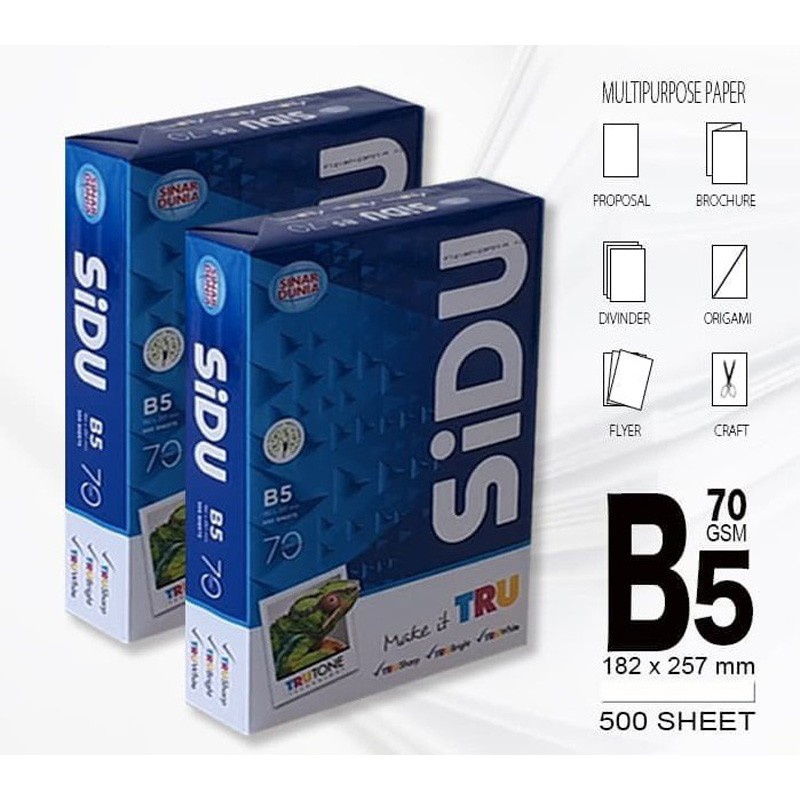 

Kertas HVS Sinar Dunia SIDU B5 70 Gram
