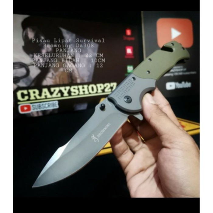 Survival Kit Pisau Lipat Survival Browning Da308 / Survival Kit / Survival