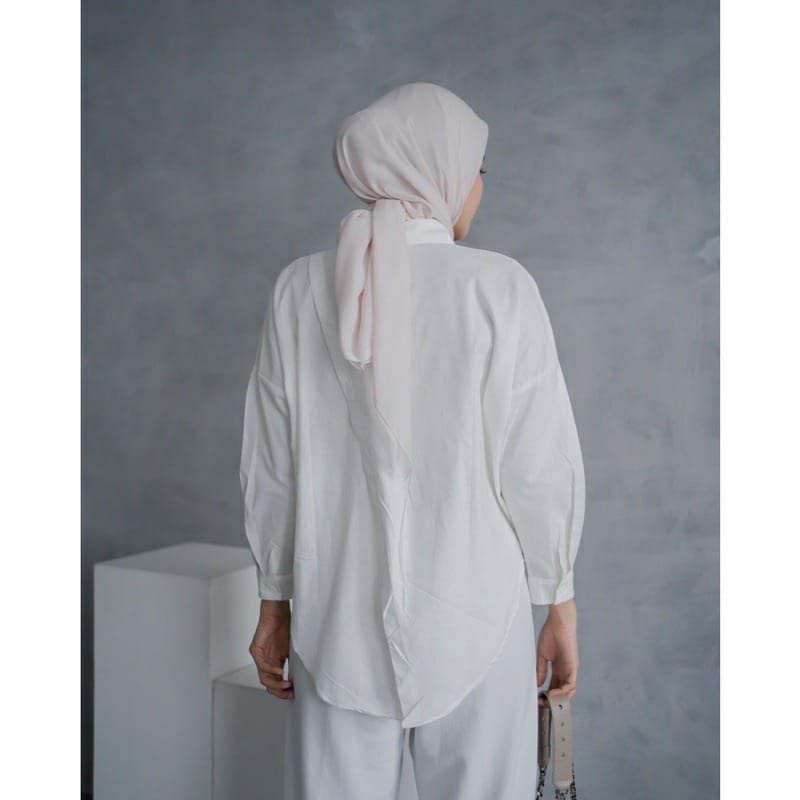 KEMEJA OVERSIZE SHIRT Baju Pakaian Atasan Blouse Blus Wanita Perempuan Cewek Dewasa Remaja Ukuran Jumbo lengan panjang