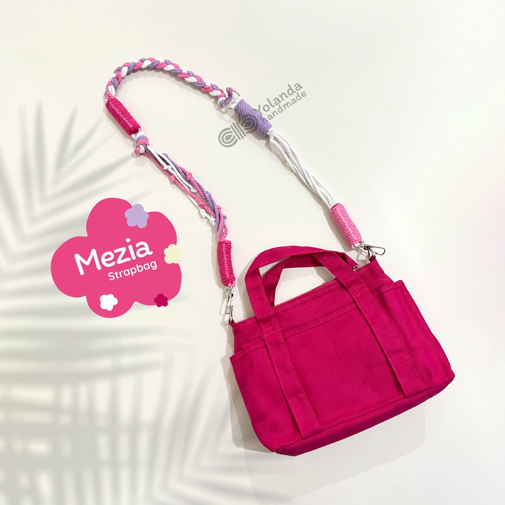 [TERMURAH] Tali Strap bag Macrame MEZIA | Premium | Tali kamera | Strap Bag Lucu | Custom | Puffy Bag | Sling Bag | Pendek |COD