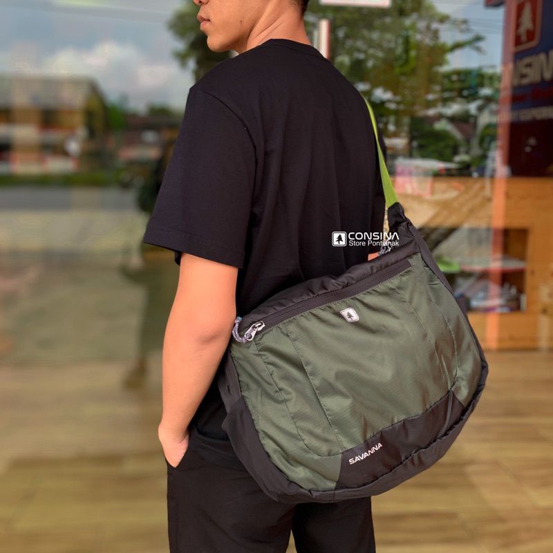 Tas Selempang Consina Savanna Sling Bag Messenger Free Waist Bag