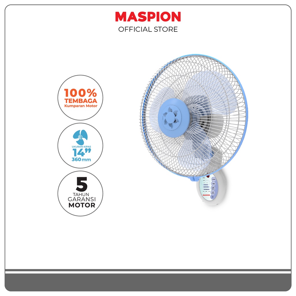 Maspion Wall Fan Kipas Angin Dinding 14 Inch MWF-3601 RC