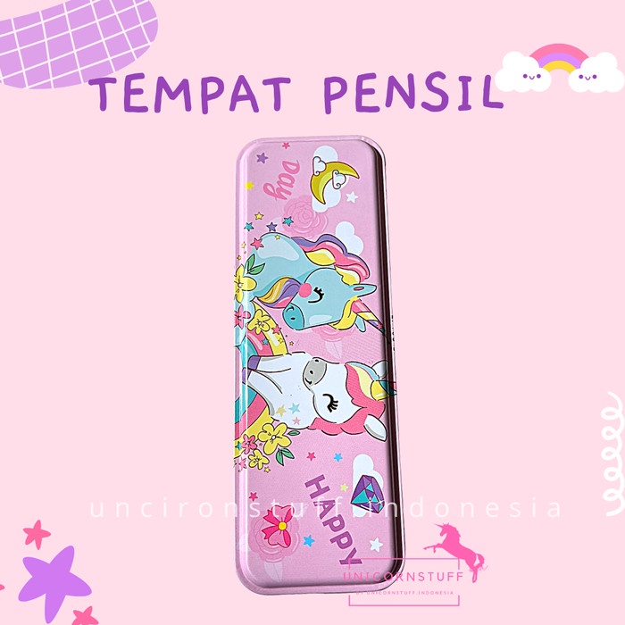 Tempat Pensil Unicorn Kotak SET Stationery Tulis Anak Cewek Sekolah