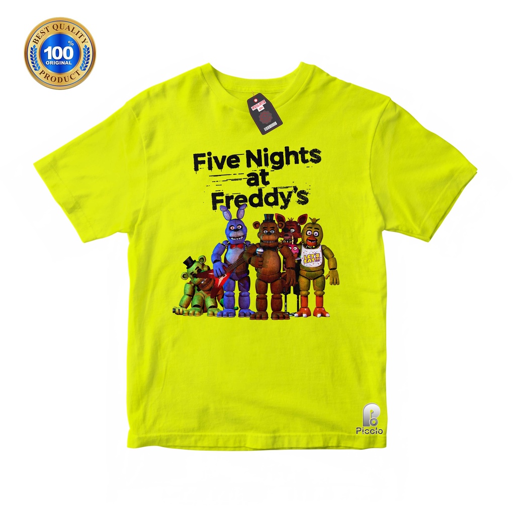 BAJU ANAK KAOS ATASAN ANAK MOTIF ANIME FIVE NIGHTS AT FREDDYS UNISEX Bahan COTTUN (FREE NAMA)