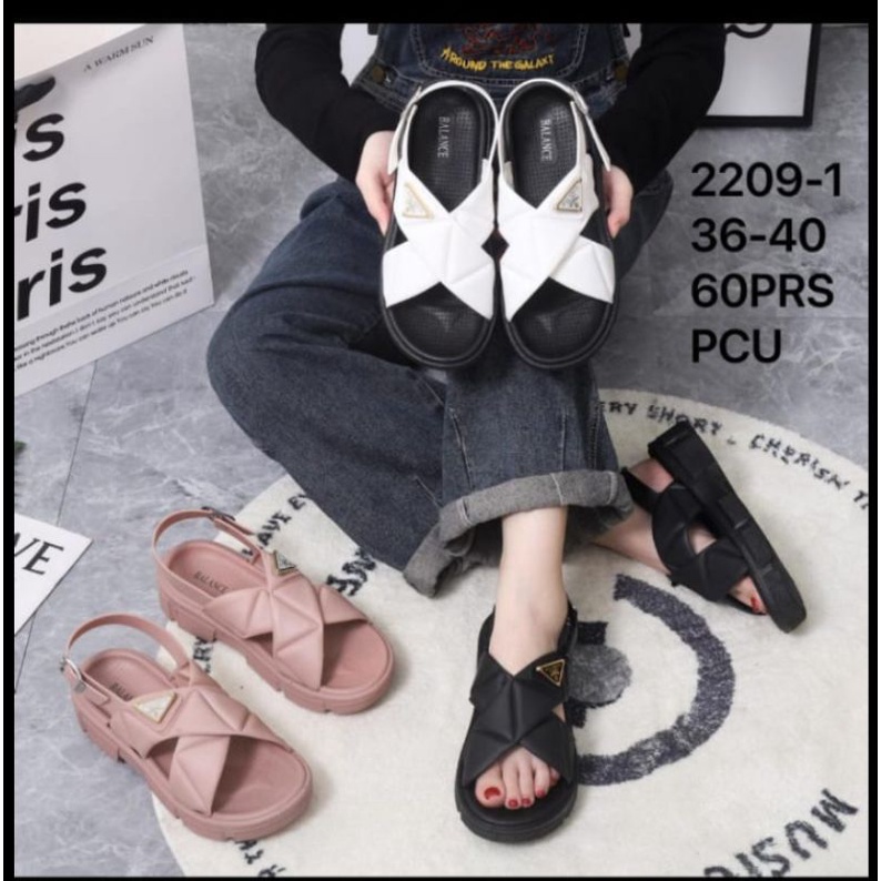Sandal Gunung wanita korean import bahan full karet empuk&ringan