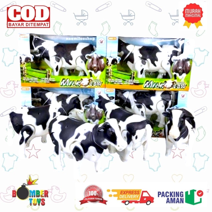 MAINAN ANAK SAPI ROBOT MUSIK ELECTRIC COW BERJALAN LUCU SNI MURAH ORI