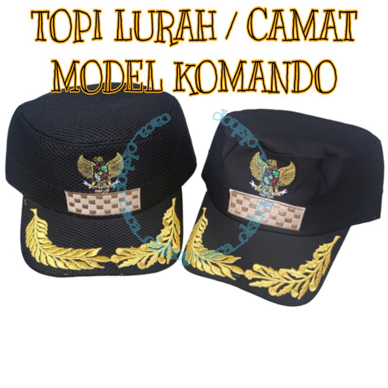 Topi Lurah Camat Komando Hitam