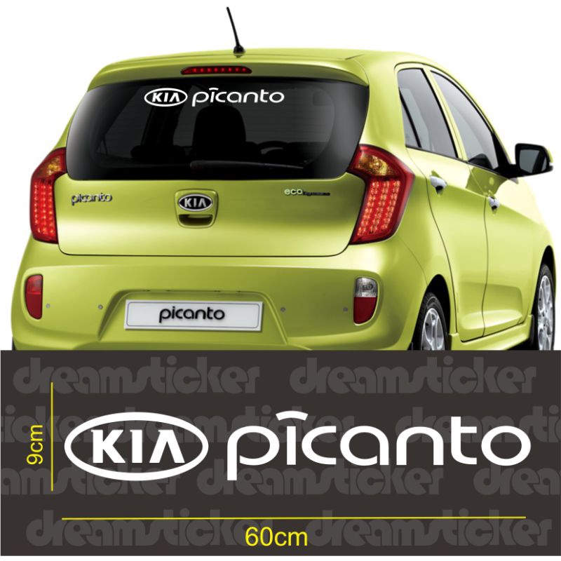 Sticker Stiker Mobil KIA Picanto Kaca Belakang