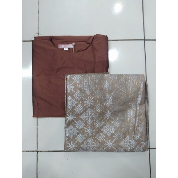 (COD DAN TERSEDIA SIZE JUMBO)BAJU KURUNG BASIBA ROK SONGKET PALEMBANG/ BAJU KURUNG ROK SONGKET/ BAJU