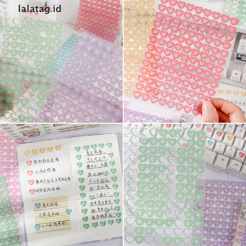 [lalatag] Stiker Huruf Alfabet Self Adhesive Sticker Kartu Ulang Tahun Scrapbook Metalik [ID]