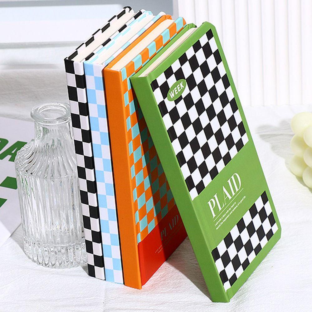 Lanfy Plaid Memo Notebook School Creative Stationery To Do List Journal Daily Book Hand Akun Notebook