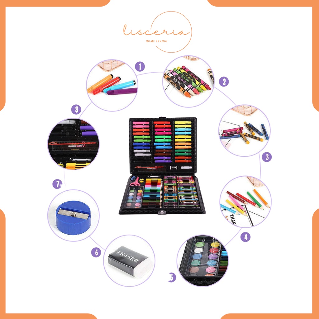 

[ LSC ] Crayon Pensil Warna Art Set Pensil Warna Crayon ( 150 )