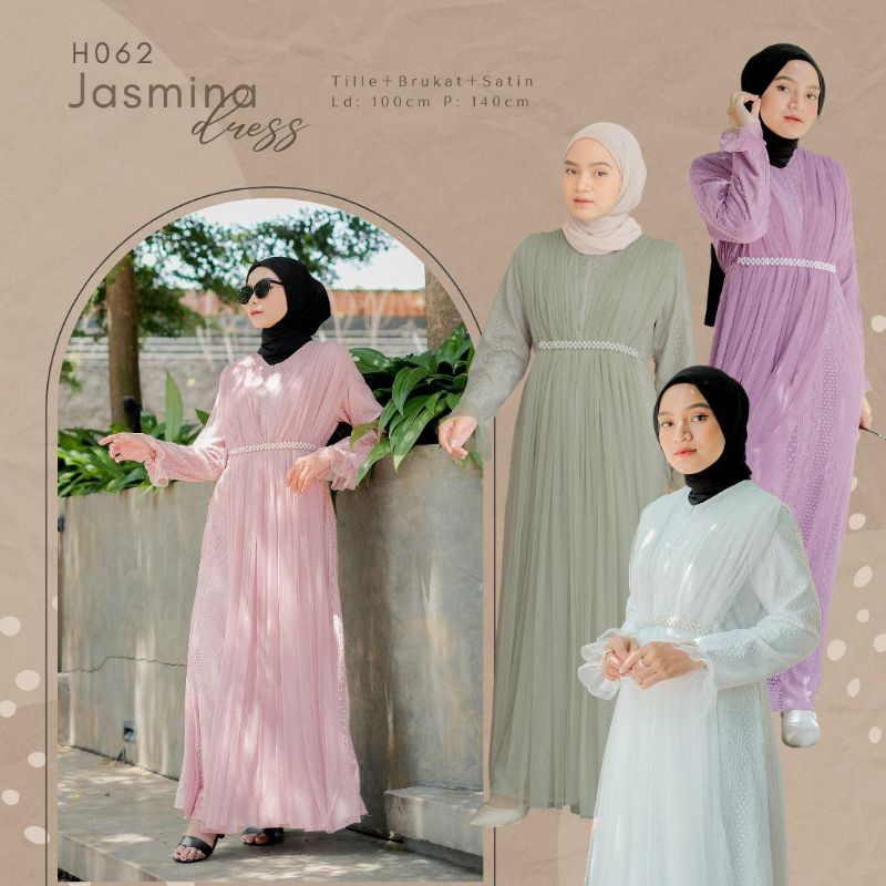 Baju maxi long dress gamis muslim pesta lebaran hari raya idul fitri 2025 putih sage green brokat br