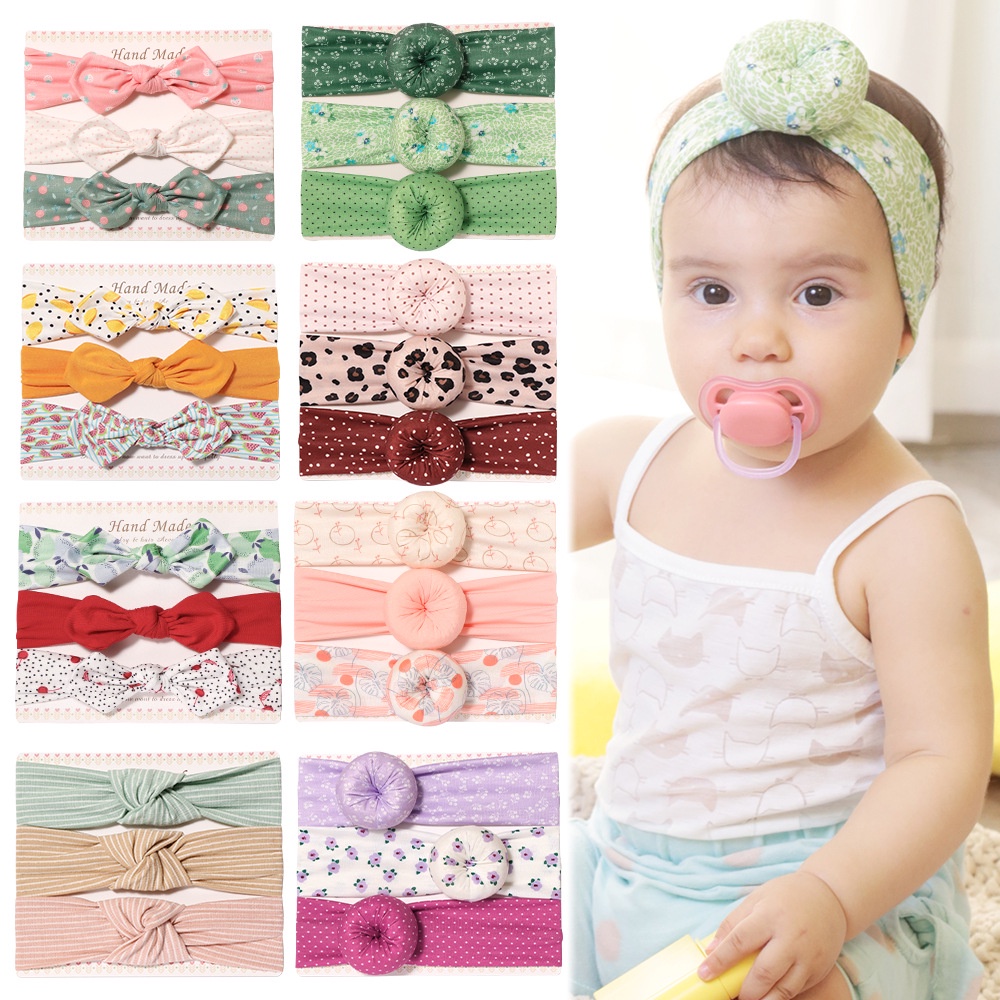 BANDANA KAIN BAYI POLOS DAN MOTIF SOFT LEMBUT BANDO BENDO ELASTIS ANAK BALITA  WARNA WARNI PRINTED COLORFUL CERAH CUTE COTTON HEADBAND HAIRBAND AKSESORIS RAMBUT BABY TODDLER GIRL RIBBON PITA BOWKNOT BOW KNOT BULAT ROUND KOREA KOREAN STYLE