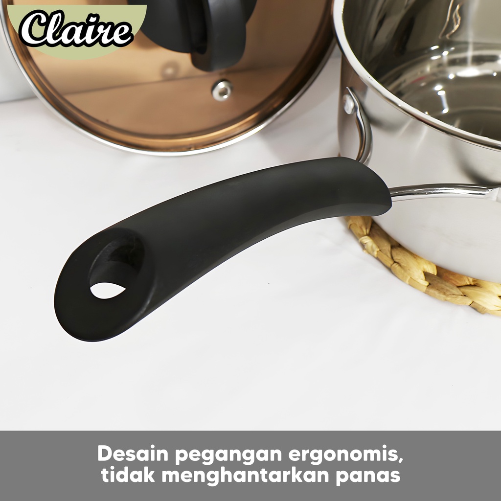 Panci Susu / Set Panci stainless tutup kaca Panci Gagang Panci Sayur / Milk pot