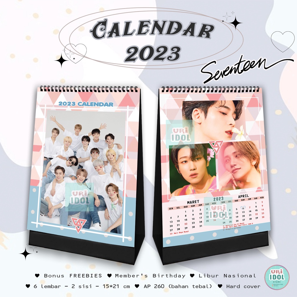 Jual SEVENTEEN KALENDER SEVENTEEN 2023 Kalender MEJA SEVENTEEN