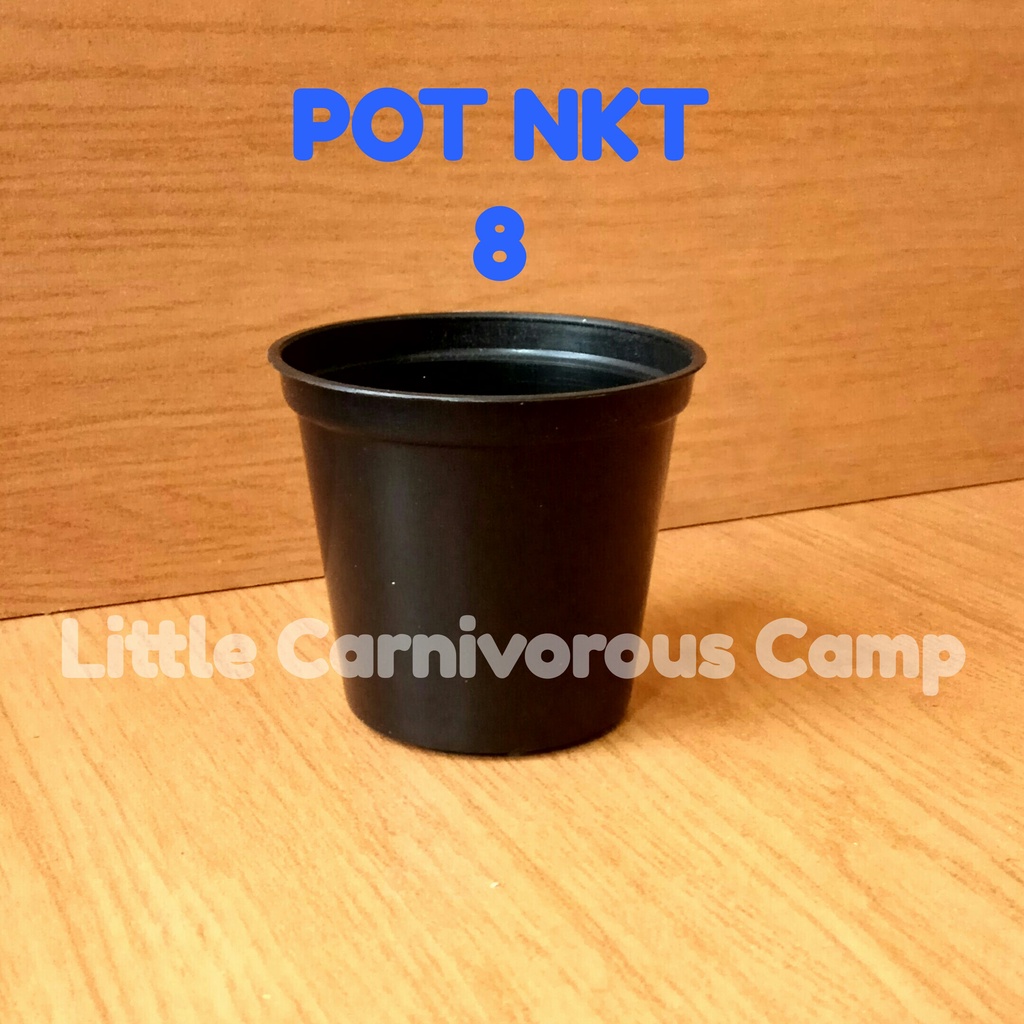 Pot 8 cm hitam plastik pembibitan