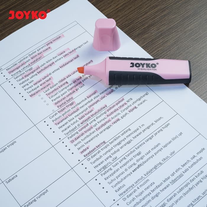 Highlighter / Penanda Berwarna Joyko HL-7 HL7 Pastel Pink