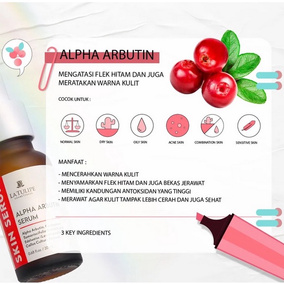 La Tulipe Skin Serum Alpha Arbutin