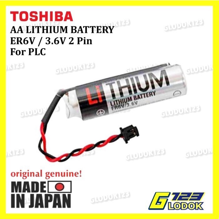 Battery Baterai Lithium Toshiba PLC ER6V ER6VC119A 3.6V AA 2400mAh Ori