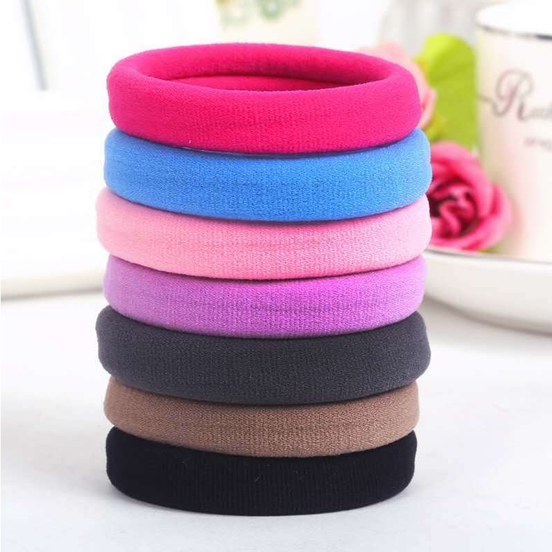 ⭐️𝐈𝐇𝐒 𝟐𝟎𝟓 𝐋𝐚𝐦𝐩𝐮𝐧𝐠⭐️Ikat Rambut Korea Polos Tebal Karet Rambut Kunciran Rambut Hair Ring Lady Hair Elastic